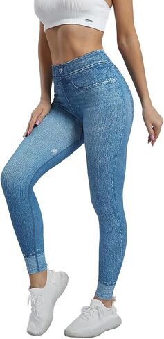 SRAIDLING High Waisted Leggings for Women, Soft Opaque Tummy Control Yoag Running Sports Pants in Saudi Arabia