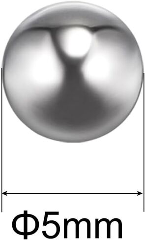 Uxcell 300 قطعة 5 مم 201 كرات تحمل من الفولاذ المقاوم للصدأ G200 دقيقة in Kuwait