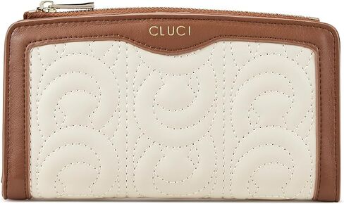 CLUCI Wallet Women Leather Bifold Wallet Credit Card Holder with Zipper Pocket in Saudi Arabia