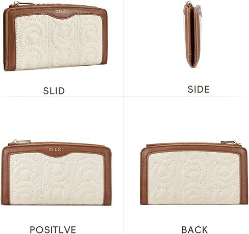 CLUCI Wallet Women Leather Bifold Wallet Credit Card Holder with Zipper Pocket in Saudi Arabia