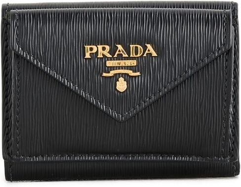 Prada Women's Pre-Loved Prada Black Vitello Move Compact Wallet, Black, One Size in Saudi Arabia