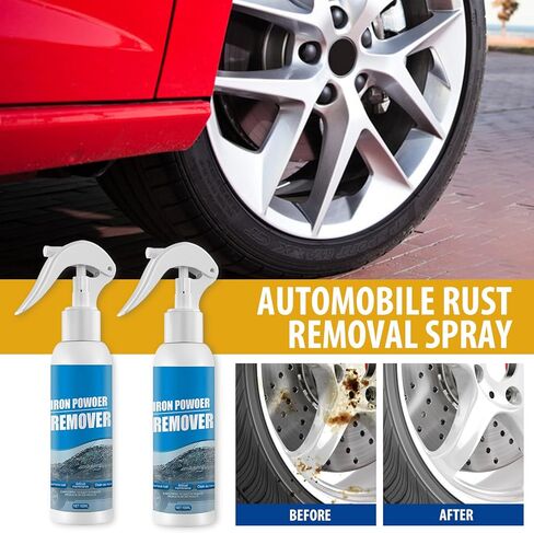 قطعتان من مزيل مسحوق الحديد من Ouhoe، بخاخ مزيل حديد السيارة، بخاخ مزيل الصدأ للسيارة، تنظيف طلاء الكروم لسطح المعدن، لإزالة الصدأ من المعادن المختلفة in Kuwait