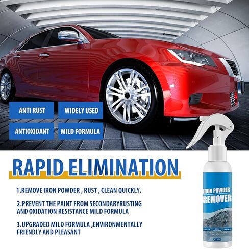 قطعتان من مزيل مسحوق الحديد من Ouhoe، بخاخ مزيل حديد السيارة، بخاخ مزيل الصدأ للسيارة، تنظيف طلاء الكروم لسطح المعدن، لإزالة الصدأ من المعادن المختلفة in Kuwait