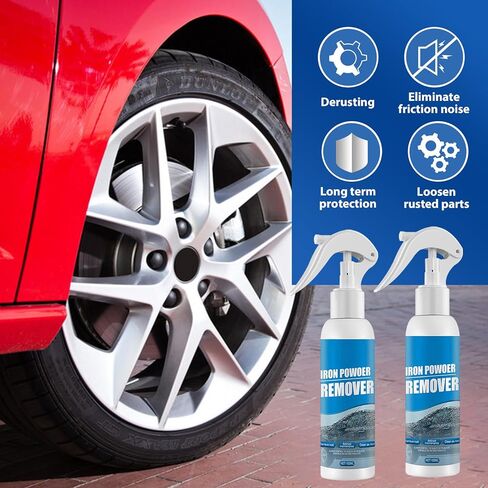 قطعتان من مزيل مسحوق الحديد من Ouhoe، بخاخ مزيل حديد السيارة، بخاخ مزيل الصدأ للسيارة، تنظيف طلاء الكروم لسطح المعدن، لإزالة الصدأ من المعادن المختلفة in Kuwait