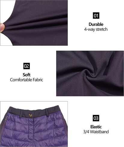 Little Donkey Andy Women's Puffy Down Pants Puffer Down Pant Trousers Ski Insulation Pants for Winter Snow in Saudi Arabia
