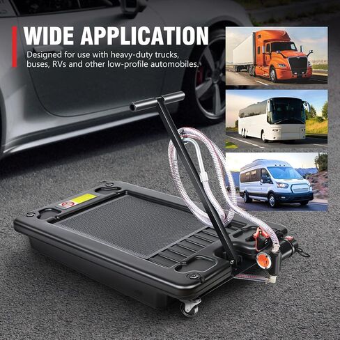 DNA MOTORING 17 Gallon Electric Oil Drain Pan with Pump, Evacuation Hose, T-Handle, Low Profile for Trucks Buses RVs, TOOLS-00383 in Saudi Arabia