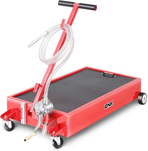 DNA MOTORING 17 Gallon Electric Oil Drain Pan with Pump, Evacuation Hose, T-Handle, Low Profile for Trucks Buses RVs, TOOLS-00383 in Saudi Arabia