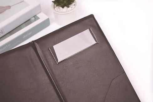 أولبيا 10 عبوات من مقدم فحص الضيوف للمطاعم، كتاب خادم بني، حامل قائمة من الجلد الصناعي للمقاهي، شكرًا لك على تقديم الفاتورة بكميات كبيرة (بني) in Kuwait