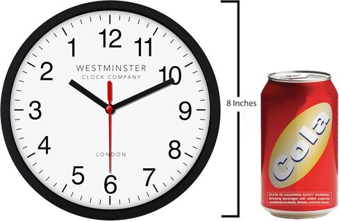 Westminster Backwards Clock 8 Inch Wall Clock Unique Funny Gag Gift (Runs Counter Clockwise and Reverse) in Saudi Arabia