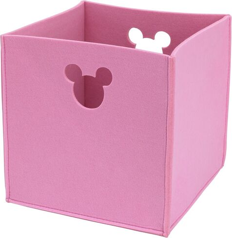 Disney Minnie Mouse Shaped Grey and Pink 2 Piece Felt Nursery Storage Caddy - 1 Large, 1 Small in Saudi Arabia
