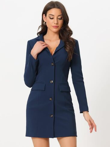 Allegra K Women's Blazer Dress Notched Lapel Collar Office Work Jackets Outfits in Saudi Arabia