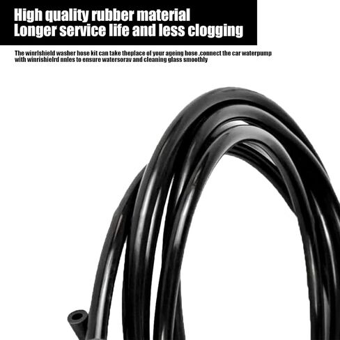 UGSHY 13Ft Car Windshield Washer Hose Kit, Universal Washer Fluid Hose with 30 Hose Connectors, Suitable for Most Car Windshield Fluid Tubing (Black) in Saudi Arabia