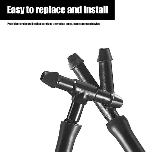 UGSHY 13Ft Car Windshield Washer Hose Kit, Universal Washer Fluid Hose with 30 Hose Connectors, Suitable for Most Car Windshield Fluid Tubing (Black) in Saudi Arabia