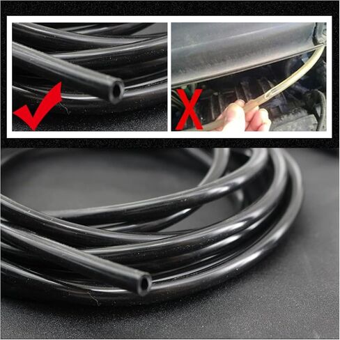 UGSHY 13Ft Car Windshield Washer Hose Kit, Universal Washer Fluid Hose with 30 Hose Connectors, Suitable for Most Car Windshield Fluid Tubing (Black) in Saudi Arabia
