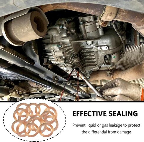 15 قطعة M14 سدادة تصريف الزيت حشية سحق غسالة، استبدال غسالة سدادة تصريف الزيت OEM #007603-014106،7603014106، حشية تفاضلية لحالة النقل متوافقة مع مرسيدس CLA GLC SLK in Saudi Arabia