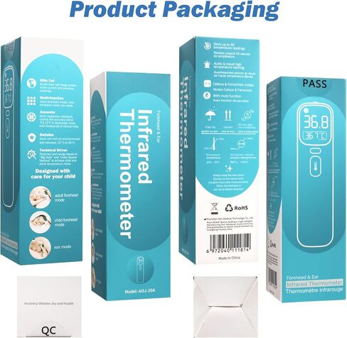 ميزان حرارة الطفل ELERA - مقياس حرارة الأذن للأطفال والرضع والبالغين، دقة رقمية مع قياس سريع في ثانية واحدة، تصميم 4 في 1 بدون تلامس مع وظيفة الذاكرة in Kuwait