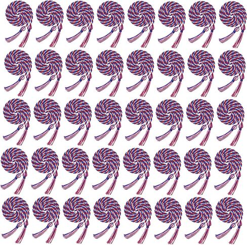 Wholelovein 40 Pack Graduation Honor Ropes Cords Bulk, Yarn Honor Cords with Tassel for High School Bachelor Gown College Graduation 2025(Red) in Saudi Arabia