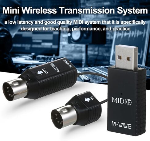 Sunydog MS1 Mini Wireless MIDI Adapter,Transmission System MIDI System MIDI Wireless Adapter Plug and Play Support for Devices with MIDI Interface in Saudi Arabia