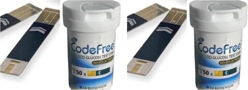 Generic Strips, Made for Blood Glucose Test, Compatible with Codefree (Pack of 100 Strips) in Kuwait
