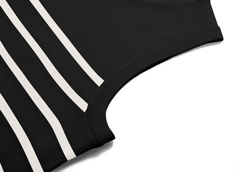 MIROL Women's Sleeveless Striped Tank Tops 2024 Summer Crewneck T-Shirts Basic Knit Casual Loose Blouse in Saudi Arabia