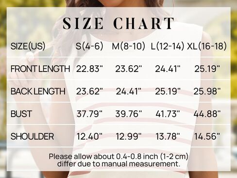 MIROL Women's Sleeveless Striped Tank Tops 2024 Summer Crewneck T-Shirts Basic Knit Casual Loose Blouse in Saudi Arabia