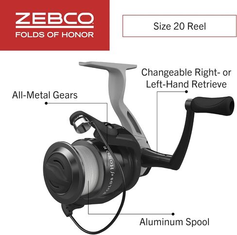 Zebco Folds of Honor Spinning Reel and 2-Piece Fishing Rod Combo in Kuwait