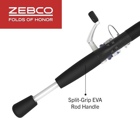 Zebco Folds of Honor Spinning Reel and 2-Piece Fishing Rod Combo in Kuwait