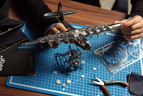 طقم نموذج طائرة مع مجموعة أدوات - نموذج مقياس DIY - طقم نموذج ثلاثي الأبعاد هيفنلي هرقل - نموذج طائرة متحركة | لغز ثلاثي الأبعاد للبالغين - مجموعة معدنية يمكنك صنعها بنفسك | نموذج معدني تحصيل | البناء DIY in Kuwait