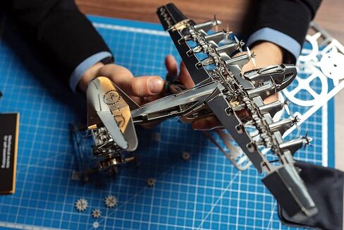 طقم نموذج طائرة مع مجموعة أدوات - نموذج مقياس DIY - طقم نموذج ثلاثي الأبعاد هيفنلي هرقل - نموذج طائرة متحركة | لغز ثلاثي الأبعاد للبالغين - مجموعة معدنية يمكنك صنعها بنفسك | نموذج معدني تحصيل | البناء DIY in Kuwait