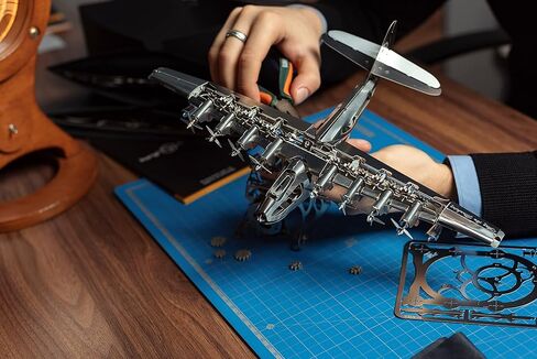 طقم نموذج طائرة مع مجموعة أدوات - نموذج مقياس DIY - طقم نموذج ثلاثي الأبعاد هيفنلي هرقل - نموذج طائرة متحركة | لغز ثلاثي الأبعاد للبالغين - مجموعة معدنية يمكنك صنعها بنفسك | نموذج معدني تحصيل | البناء DIY in Kuwait