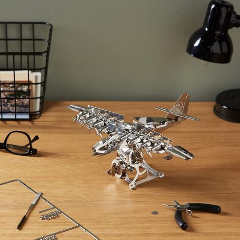 طقم نموذج طائرة مع مجموعة أدوات - نموذج مقياس DIY - طقم نموذج ثلاثي الأبعاد هيفنلي هرقل - نموذج طائرة متحركة | لغز ثلاثي الأبعاد للبالغين - مجموعة معدنية يمكنك صنعها بنفسك | نموذج معدني تحصيل | البناء DIY in Kuwait