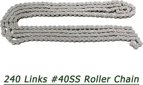 Timunr 40SS 10 Feet Stainless Steel Roller Chain 240 Links with 1 Connecting Links in Saudi Arabia