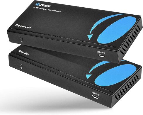 OREI UltraHD HDMI Extender 4K 18G HDBaseT Over Single CAT5e/CAT6 Cable 4K @ 60Hz Upto 230FT with IR Remote 1080P Upto 330 Ft - Power Over Cable - Zero Latency Black in Saudi Arabia
