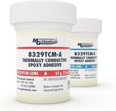 MG Chemicals - 8329TCM-6ML 8329TCM لاصق موصل حرارياً، علاج متوسط، 14 جرام، 2 موزع، مجموعة 6 مل، in Kuwait