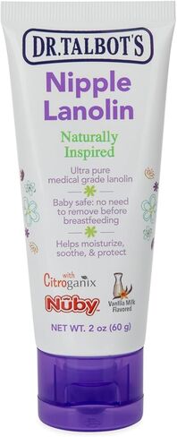 دكتور تالبوت حلمة اللانولين المستوحاة طبيعيًا للترطيب والتهدئة والحماية، درجة طبية فائقة النقاء، آمنة للأطفال in Kuwait