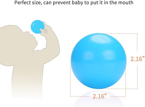 PlayMaty Ball Pit Balls 100 Pieces Plastic Ball Kids Swim Pit Fun Toys Balls for Baby Playhouse Pool Birthday Party Decoration in Saudi Arabia