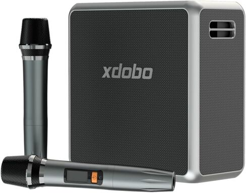 XDOBO 140W Portable Bluetooth Speaker, Wireless Speaker with 2 pcs mirophones for Adult Kid, 3 EQ Modes, Deep Bass, Speakers for Home Theater Party Outdoor Stage Live in Saudi Arabia