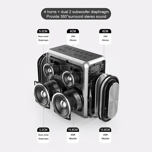 XDOBO 140W Portable Bluetooth Speaker, Wireless Speaker with 2 pcs mirophones for Adult Kid, 3 EQ Modes, Deep Bass, Speakers for Home Theater Party Outdoor Stage Live in Saudi Arabia