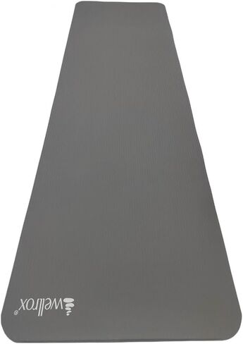 سجادة اليوجا الإسفنجية من WellRox مع حزام لسهولة الحمل - سجادة تمرين خفيفة الوزن ومضادة للانزلاق للبيلاتيس واليوجا الساخنة والتمدد والتأمل وتمارين صالة الألعاب الرياضية - 72 بوصة × 24 بوصة × 0.4 بوصة in Kuwait