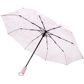 Hello Kitty Expression Umbrella, Compact Auto Open and Close, Durable Frame, Matching Sleeve, White Pink in Saudi Arabia