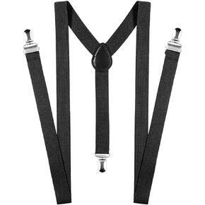 حمالات رجالي سوداء، حمالات سهرة قابلة للتعديل مع 3 مشابك معدنية، حمالات رجالي على شكل حرف Y شديدة التحمل، حمالات رجالية للسراويل in Kuwait