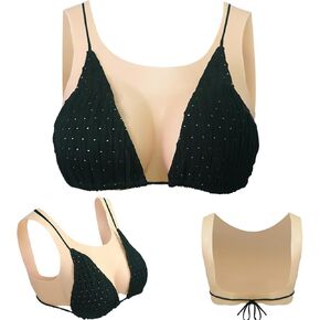 Silicone Breastplate Fake Breasts Hollow back For Crossdressers Cosplay drag queen in Saudi Arabia