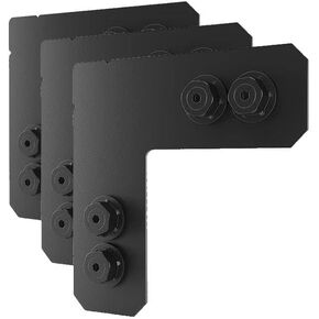 OZCO Building Products 51784 OZCO Ironwood 90-Degree Flush Outside Angle w/Hex Cap Nuts (4") -1 pc Corner Braces, Black in Kuwait