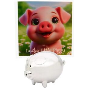 Westmon Works Lucky Little Piggy Charm Set Metal Pig Pocket Trinket with Story Card in Saudi Arabia