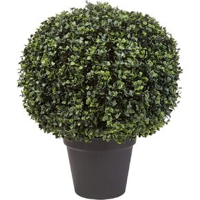 مجموعة بيور جاردن مكونة من نباتين من خشب البقس الاصطناعي - نباتات صناعية كروية توبياري مقاس 21 بوصة - مساحات خضراء زائفة للاستخدام الداخلي أو الخارجي للمنزل أو المدخل أو الشرفة in Kuwait