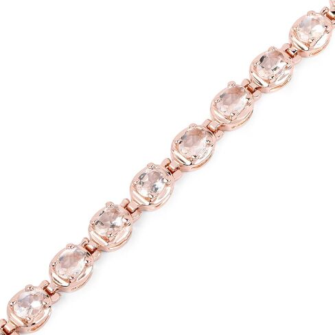 Huang and Co. Genuine Morganite, Amethyst, Garnet, Peridot, Tanzanite, Blue Topaz, Opal Gemstone Birthstone Tennis Bracelet 925 Sterling Silver Rhodium Plated Jewelry Birthday Gifts For Women in Saudi Arabia