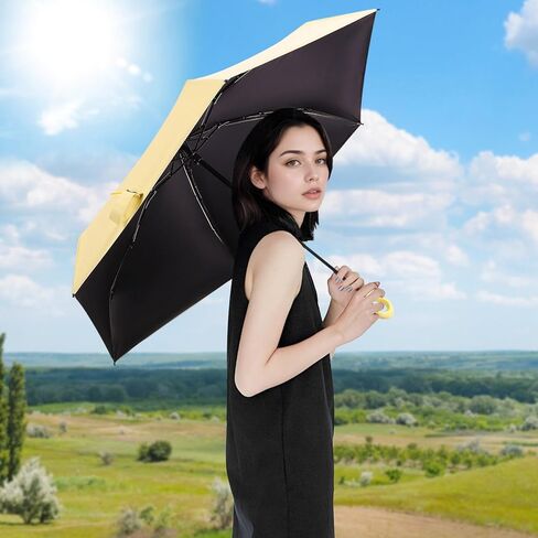 Lightweight Travel Umbrella with Cute Handle Design,Windproof and Rainproof Manual Folding for Women Daily Use in Saudi Arabia