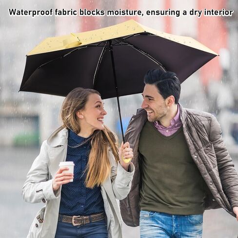 Lightweight Travel Umbrella with Cute Handle Design,Windproof and Rainproof Manual Folding for Women Daily Use in Saudi Arabia