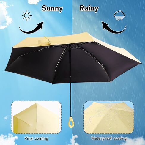 Lightweight Travel Umbrella with Cute Handle Design,Windproof and Rainproof Manual Folding for Women Daily Use in Saudi Arabia