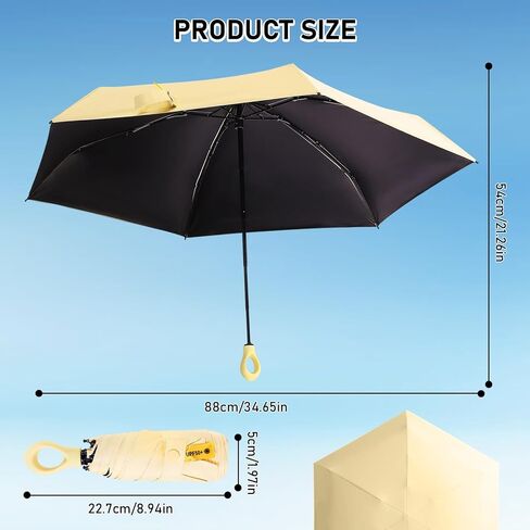 Lightweight Travel Umbrella with Cute Handle Design,Windproof and Rainproof Manual Folding for Women Daily Use in Saudi Arabia